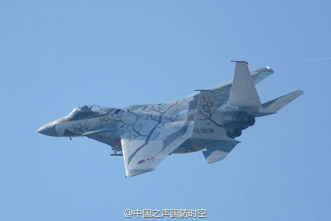 Tiêm kích F-15J sơn màu hoa anh đào tuyệt đẹp ảnh 3 u