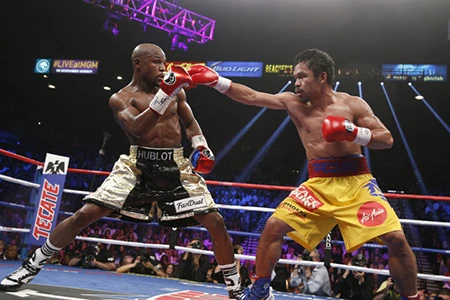 Mayweather lại thách đấu Pacquiao ảnh 1