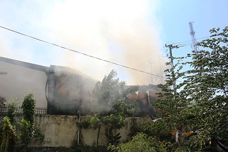 Cháy công ty thủy sản, mất trắng hàng trăm tấn cá ảnh 1