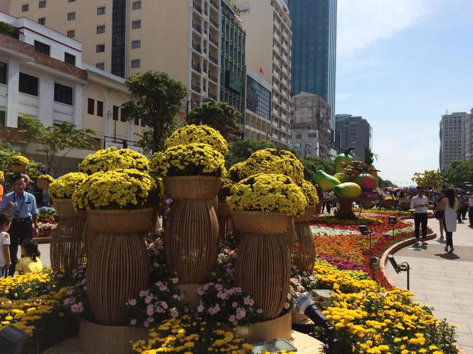 Ngắm đường hoa Nguyễn Huệ khoe sắc sáng 30 tết ảnh 9