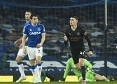Đánh bại Everton, Man. City nới rộng khoảng cách với MU