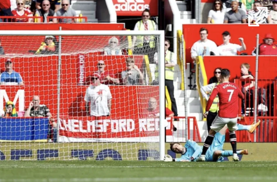 Ronaldo dễ dàng ghi bàn mở tỉ số cho MU. ẢNH: PREMIER LEAGUE