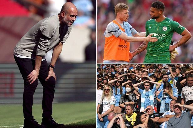 Pep Guardiola đang gặp khó về lực lượng vào cuối mùa giải. ẢNH: DAILY STAR Pep Guardiola đang gặp khó về lực lượng vào cuối mùa giải. ẢNH: DAILY STAR