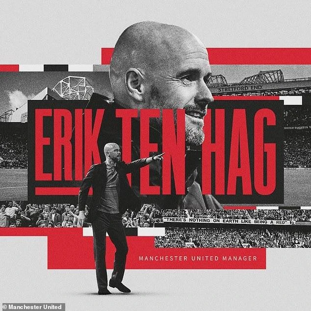 Bức ảnh của Ten Hag trên trang chủ Man Utd. ẢNH: MANCHESTER UNITED