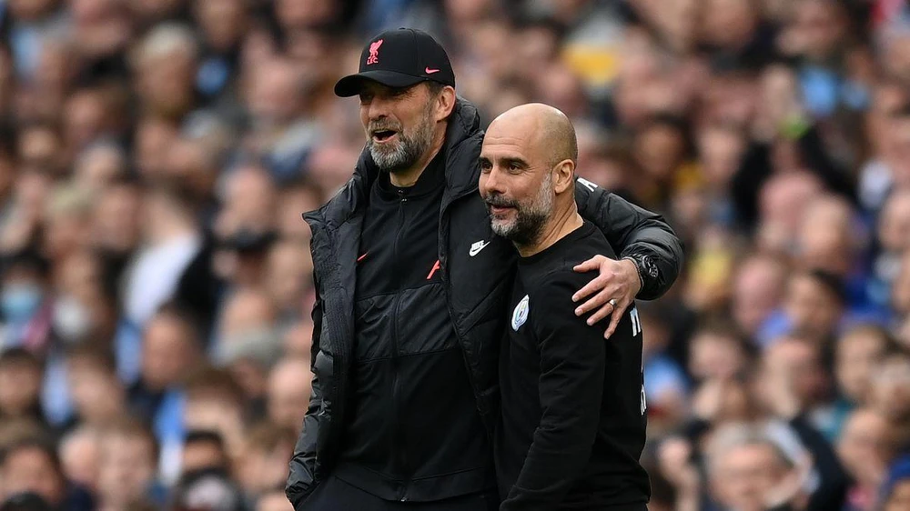 Jurgen Klopp và Pep Guardiola mong đợi trận chung kết toàn Anh giữa Liverpool và Manchester City. ẢNH: GETTY