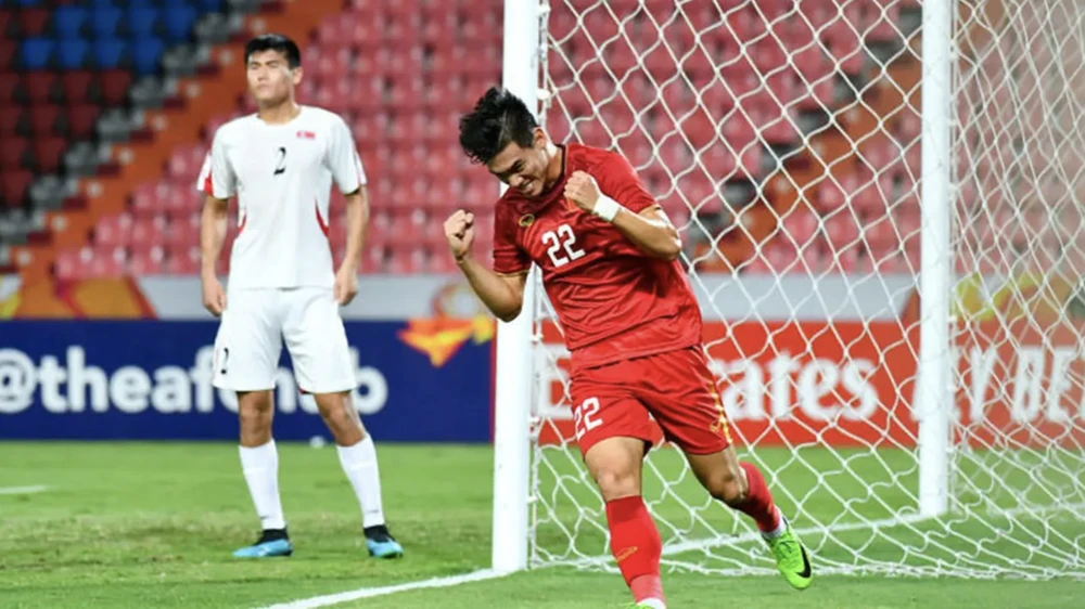 Tiến Linh là tiền đạo chủ lực của U-23 Việt Nam. ẢNH: AFC