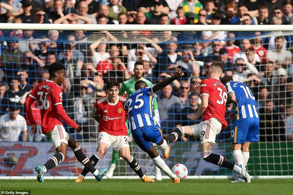 Caicedo ghi bàn mở tỉ số mở ra chiến thắng không tưởng cho Brighton trước Man United. ẢNH: GETTY