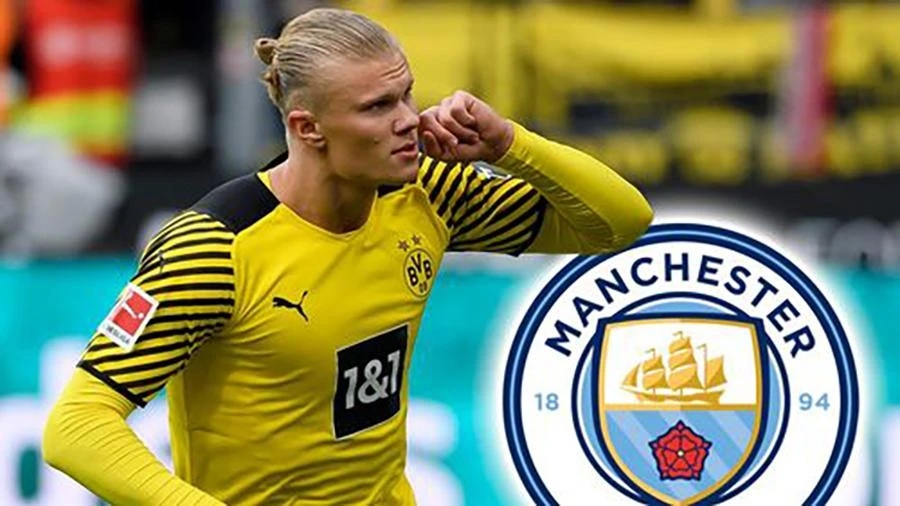 Man City xác nhận ký hợp đồng với Haaland. ẢNH: MIRROR