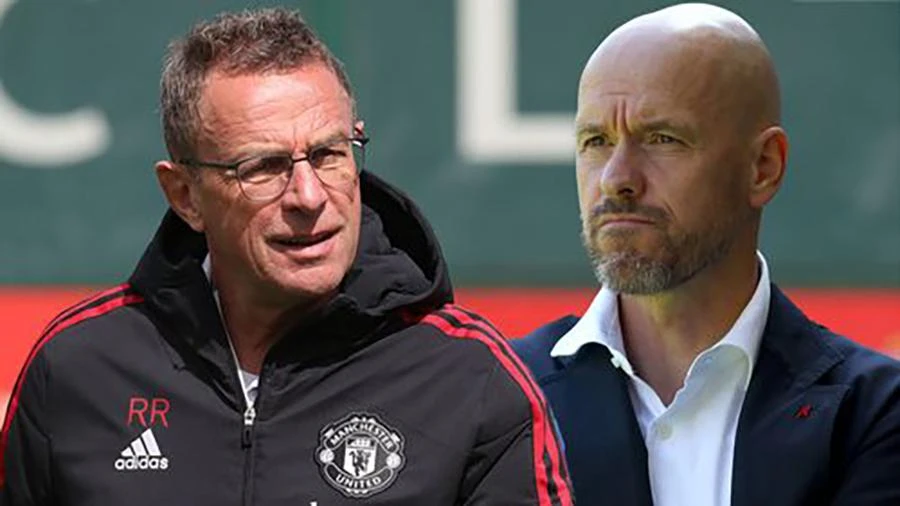 Ten Hag không muốn các cầu thủ MU bị xáo trộn về tâm lý vì Rangnick còn dẫn dắt MU 1 trận cuối mùa nữa. ẢNH: MIRROR