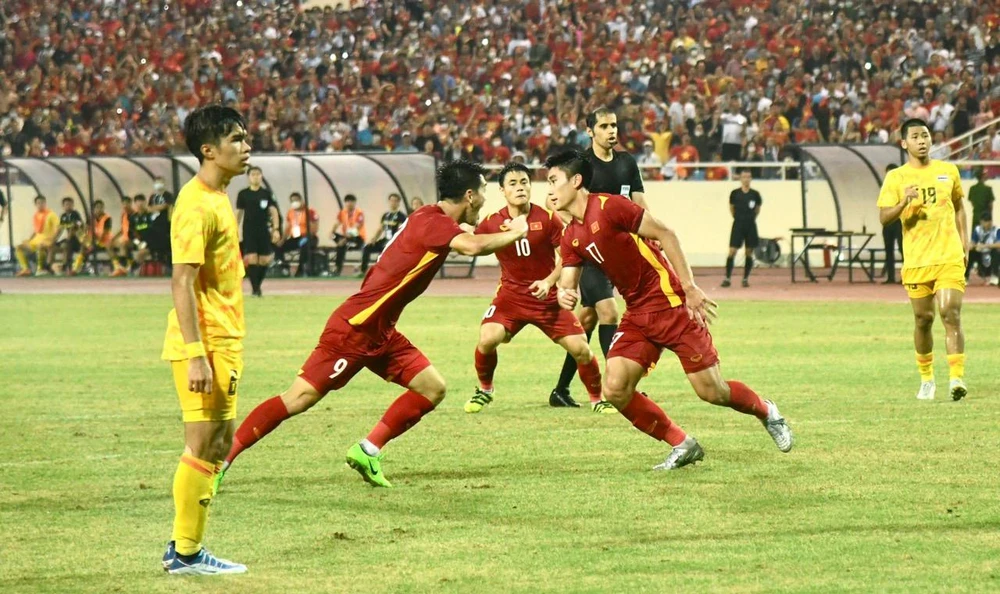 U-23 Thái Lan thất bại trước U-23 Việt Nam trong trận chung kết SEA Games 31. ẢNH: ANH CHIẾN U-23 Thái Lan thất bại trước U-23 Việt Nam trong trận chung kết SEA Games 31. ẢNH: ANH CHIẾN