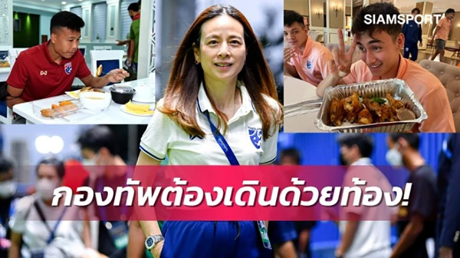 Madam Pang lo lắng cho từng bữa ăn cho cả hai đội tuyển và U-23 Thái Lan. ẢNH: SIAM SPORTS