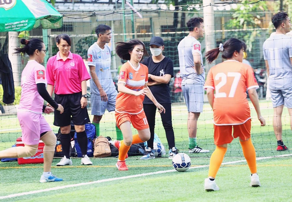 Nhật Diễm là "lính mới "nhưng đã là trụ cột của đội nữ báo Pháp Luật TP.HCM