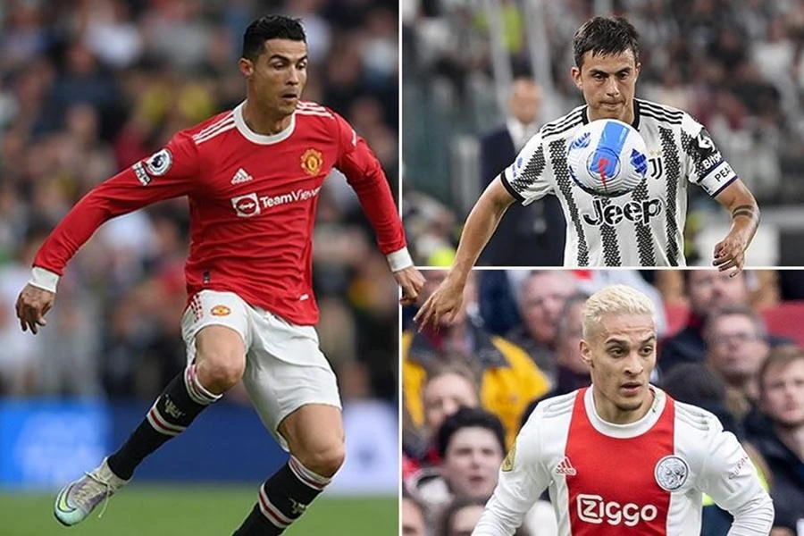 MU đang quan tâm đến Dybala và Anthony nhằm thay thế Ronaldo. ẢNH: MIRROR