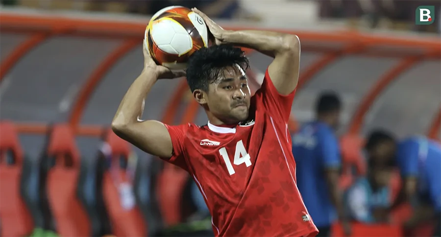 Hậu vệ cánh Asnawi Mangkualam của Indonesia. ẢNH: BOLA