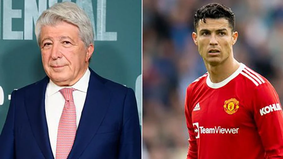 Ronaldo được liên kết với Atletico Madrid của chủ tịch Enrique Cerezo. ẢNH: MIRROR