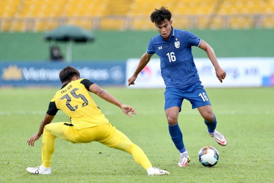 U-19 Malaysia lép vế hơn rất nhiều so với các cầu thủ trẻ Thái Lan