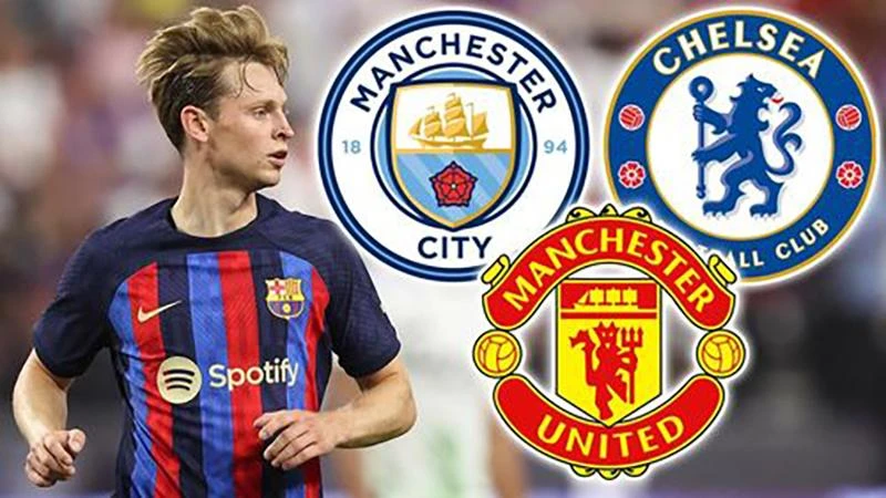 Barca muốn đẩy De Jong đến Chelsea hoặc MU để lấy chỗ cho Bernardo Silva. ẢNH: MIRROR