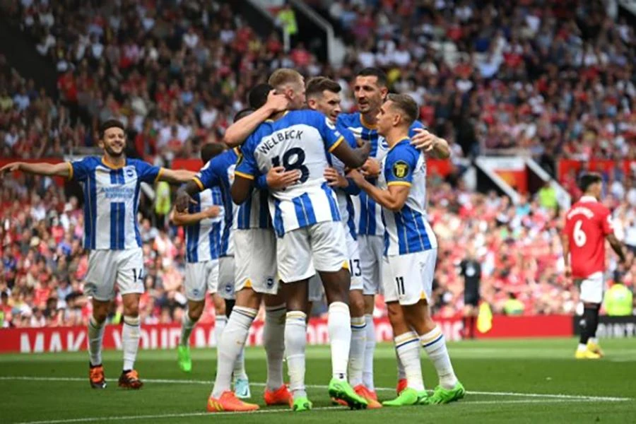 Brighton có 2 bàn thắng khá dễ dàng trong hiệp 1. Ảnh: Getty