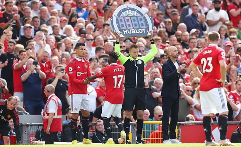 Ronaldo vào sân trong hiệp 2 chỉ giúp MU chơi khởi sắc chứ không thể tránh khỏi thất bại trước Brighton. ẢNH: GETTY