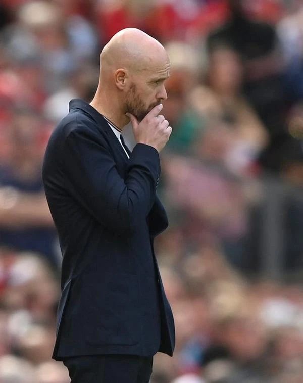 HLV Erik Ten Hag đang đau đầu giải quyết vấn đề hàng công của Man Utd. ẢNH: GETTY