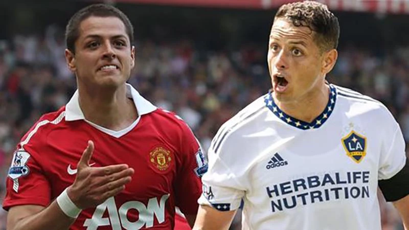 Man Utd luôn ở trong tim Chicharito dù anh đang chơi rất thành công ở LA Galaxy. ẢNH: MIRROR