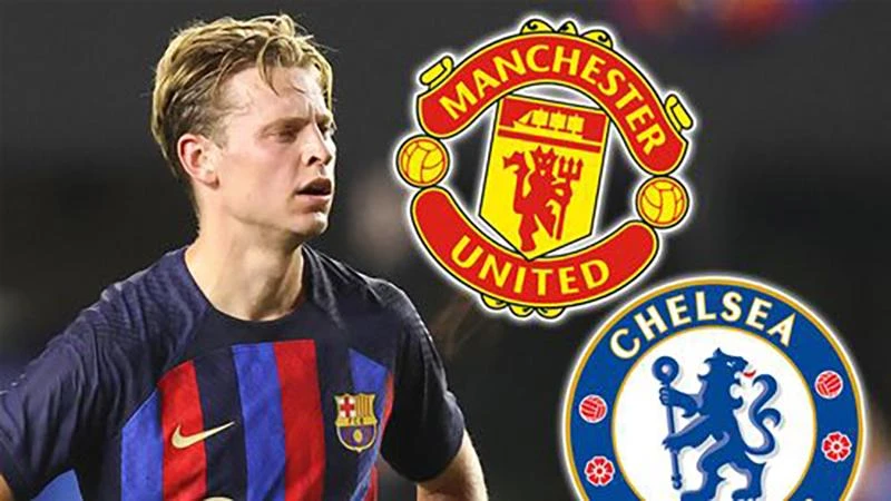 De Jong đang lại mục tiêu của cả Man Utd và Chelsea. ẢNH: MIRROR De Jong đang lại mục tiêu của cả Man Utd và Chelsea. ẢNH: MIRROR