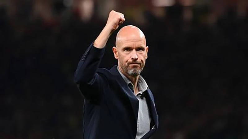 HLV Ten Hag có chiến thắng chính thức đầu tiên ở Man Utd. ẢNH: GETTY