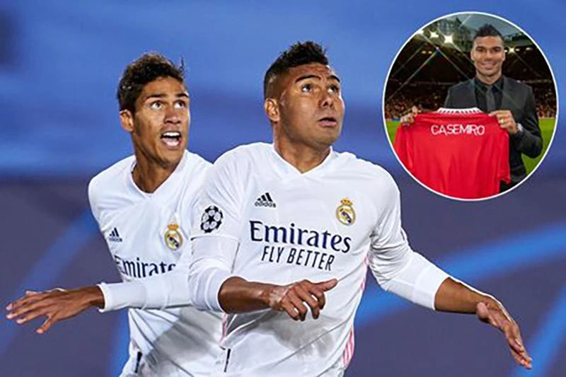 Casemiro sẽ tái ngộ người đồng đội cũ ở Real là Varane tại Man United. ẢNH: DAILY STAR Casemiro sẽ tái ngộ người đồng đội cũ ở Real là Varane tại Man United. ẢNH: DAILY STAR