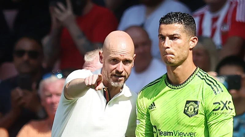 Ten Hag mong đợi Ronaldo ở lại MU. ẢNH: GETTY