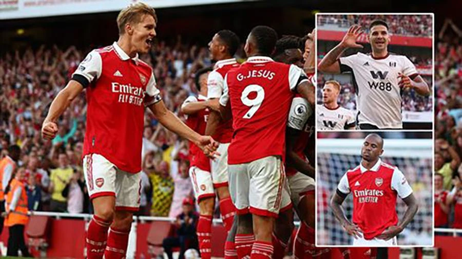 Arsenal có chiến thắng quý giá 2-1 trước Fulham. ẢNH: MIRROR