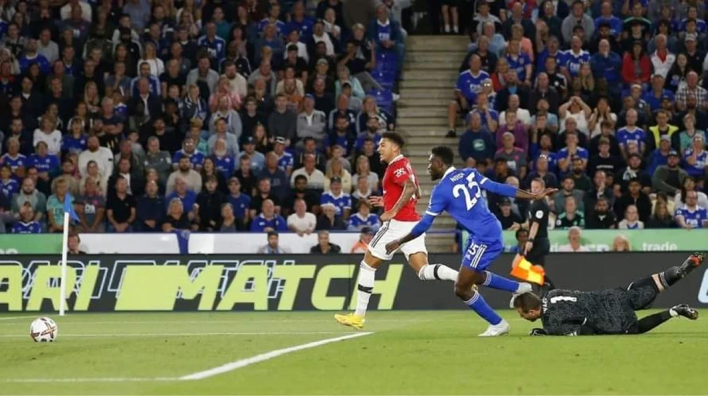 Sancho ghi bàn duy nhất của trận đấu. Ảnh: Getty