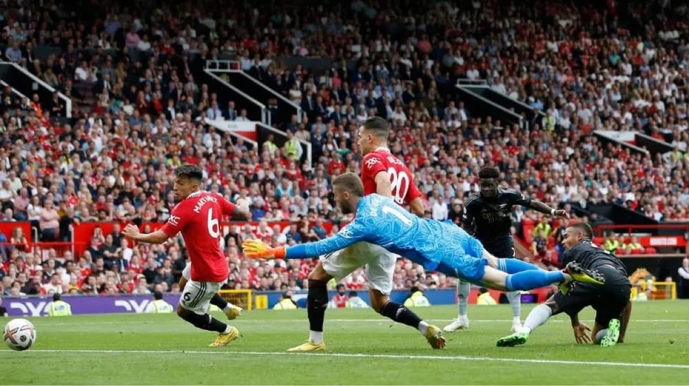 Bàn thắng của Saka không thể giúp Arsenal giữ mạch bất bại. Ảnh: Getty