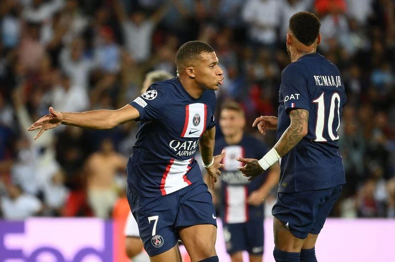 Kylian Mbappe vừa ghi 2 bàn giúp PSG đánh bại Juventus 2-1 tại Champions League. ẢNH: GETTY