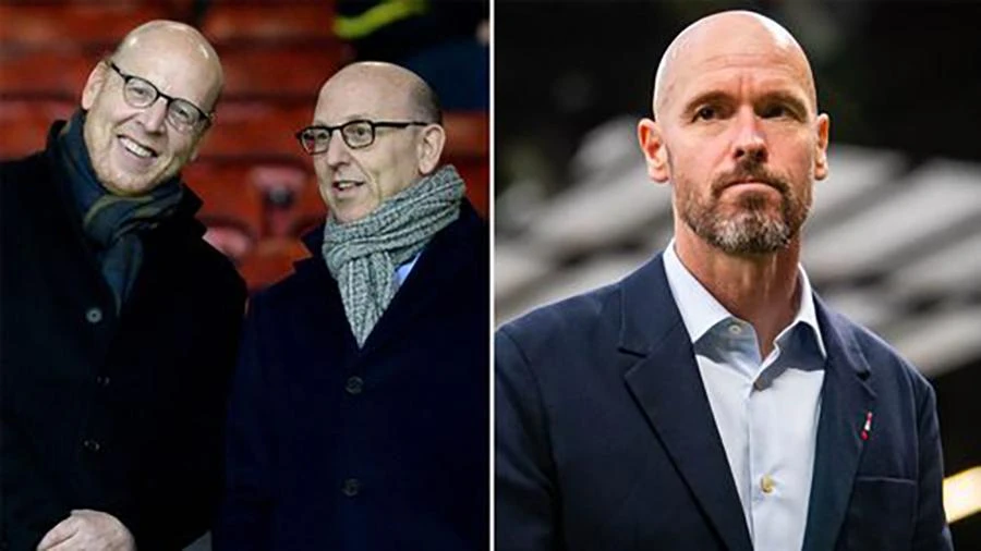 Nhà Glazer bổ nhiệm Ten Hag giữ chức HLV trưởng MU vào mùa hè vừa qua. ẢNH: MIRROR
