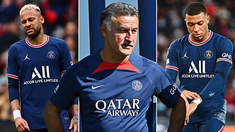 HLV Christophe Galtier khẳng định mối quan hệ giữa Neymar và Mbappe là tốt. ẢNH: MIRROR
