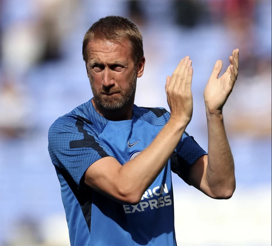 Graham Potter có thể bắt đầu sự nghiệp ở Chelsea bằng cuộc đối đầu với Liverpool. ẢNH: PA