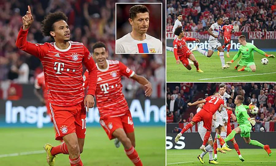 Barcelona lại thua Bayern Munich ở đấu trường châu lục. ẢNH: DAILY MAIL