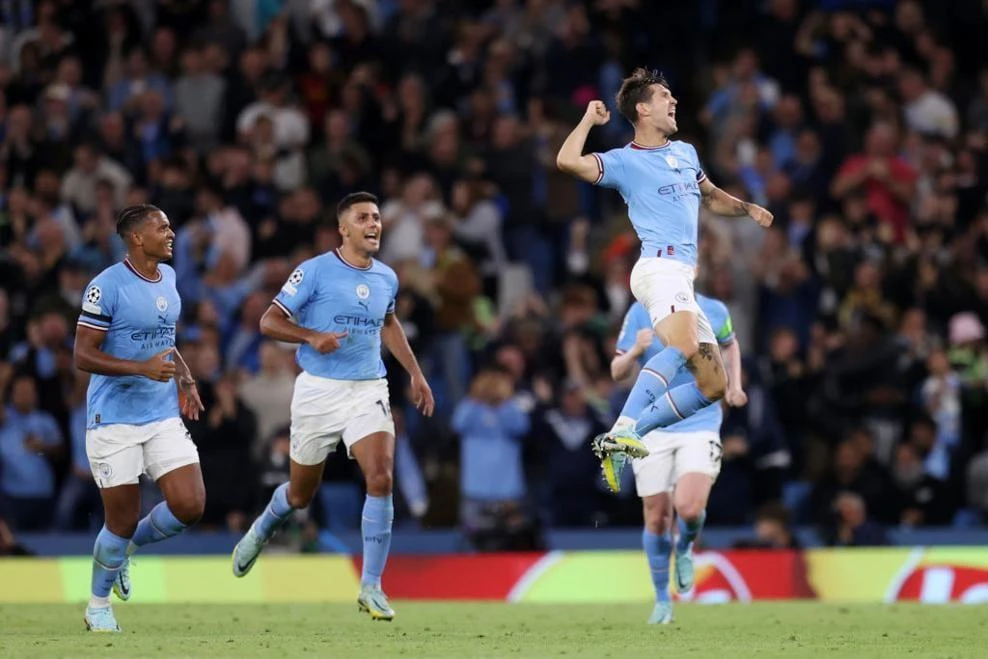 John Stones mở đầu cho màn lội ngược dòng của Man City. Ảnh: UEFA