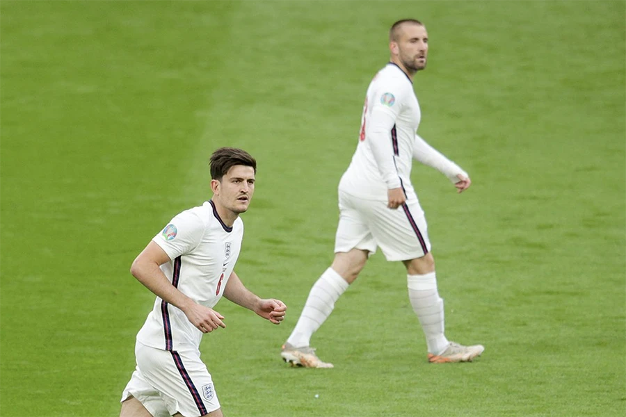 Maguire và Shaw là hai cái tên có phong độ thấp được lên tuyển. Ảnh: Getty