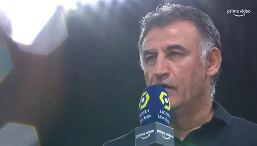 HLV Christophe Galtier gọi phản ứng của Neymar là hoàn hảo. ẢNH: PRIME VIDEO