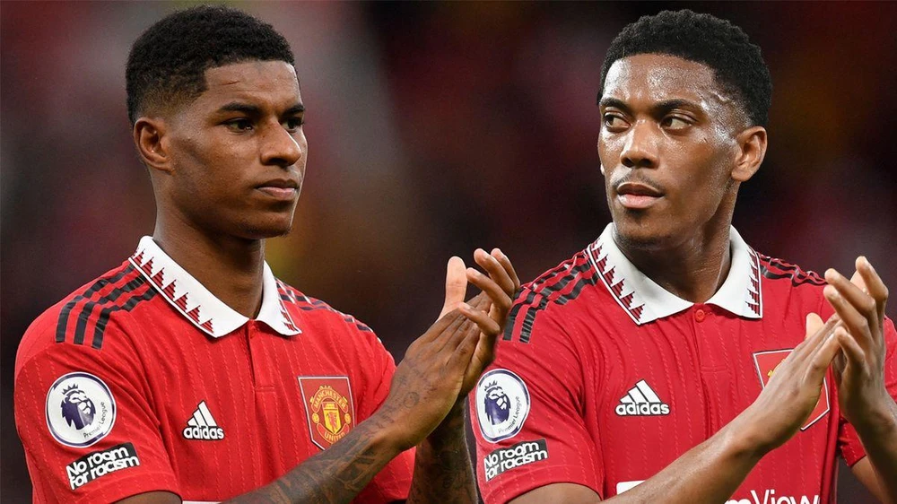 Cả Marcus Rashford lẫn Anthony Martial đều đang dính chấn thương. ẢNH: MIRROR