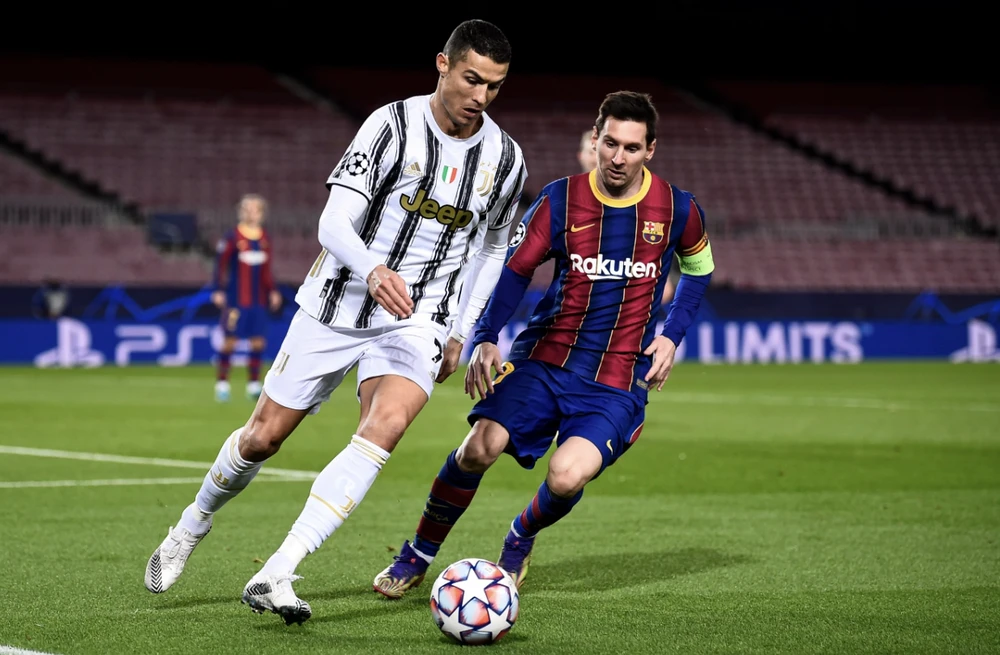 Ronaldo từng đối đầu với Messi tại Champions League khi anh chơi cho Juventus. ẢNH: GETTY