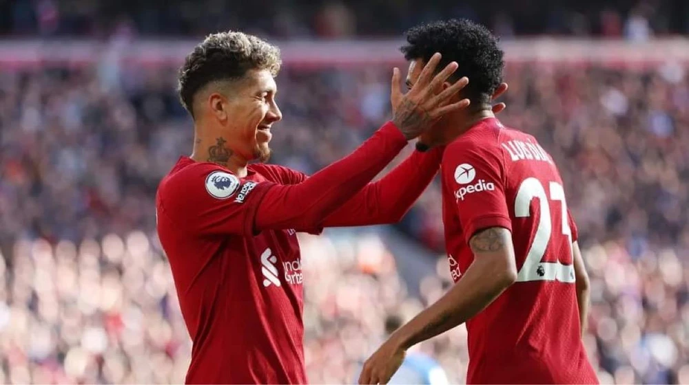 Firmino và Diaz là 2 cầu thủ xuất sắc nhất của Liverpool. Ảnh: Getty