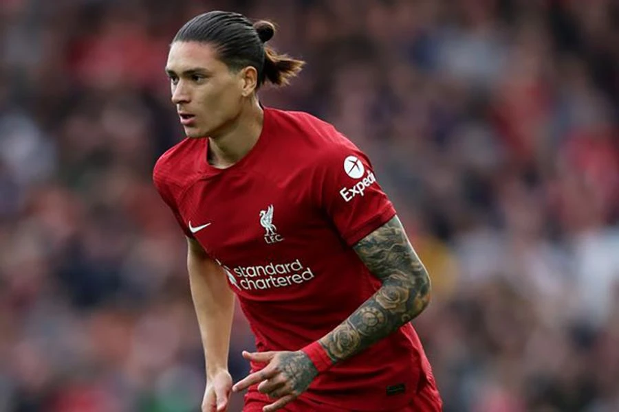 Darwin Nunez vẫn chưa giải cơn khát bàn thắng trong màu áo Liverpool. ẢNH: GETTY
