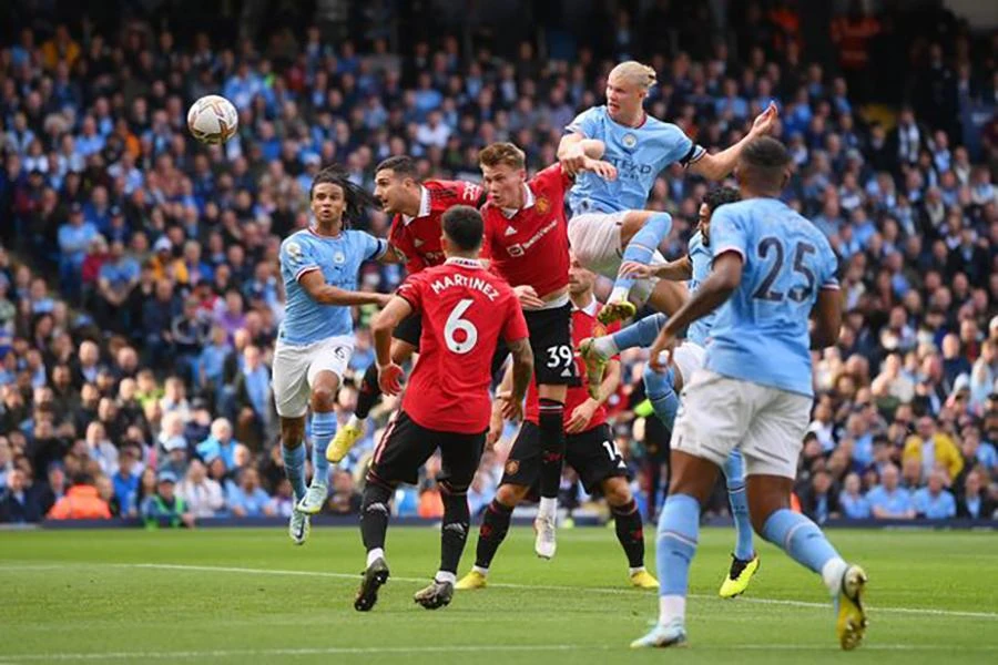 Man City thể hiện đẳng cấp vượt trội Man United trong trận derby thành Manchester. ẢNH: GETTY