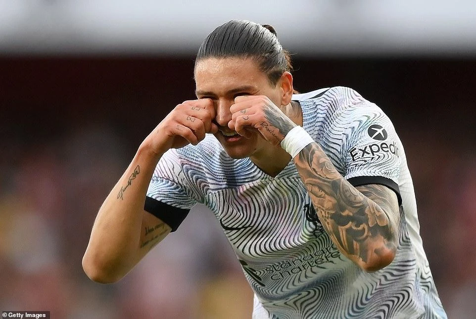 Nunez đã 'nổ súng' cho Liverpool nhưng anh vẫn không thể giúp đội nhà tránh khỏi thất bại. ẢNH: GETTY