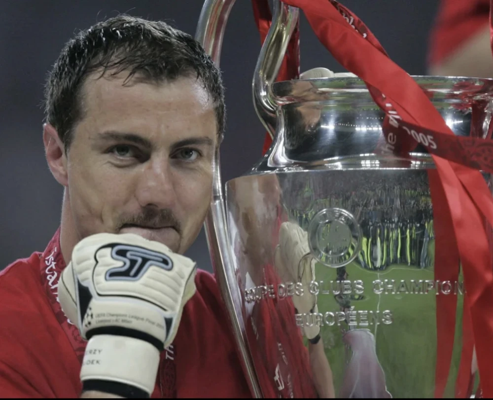 Dudek vô địch Champions League trong màu áo Liverpool. ẢNH: TIMES NEWSPAPER LTD