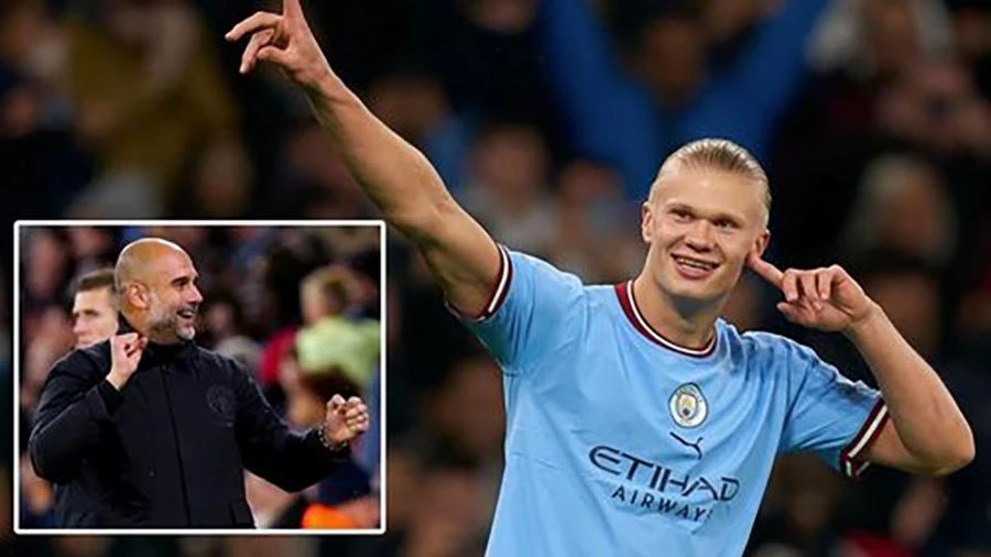Nếu còn ở Man City, Pep Guardiola sẽ đau đầu trong việc giữ chân Haaland. ẢNH: MIRROR