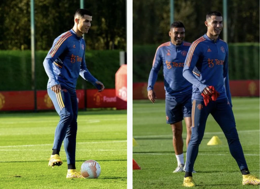 Ronaldo đã trở lại tập luyện và sẵn sàng thi đấu. ẢNH: GETTY