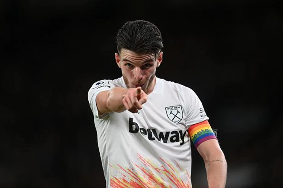 Declan Rice đang là trụ cột của cả West Ham lẫn tuyển Anh. ẢNH: GETTY